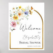 Kleurrijke Wildflower Vrijgezellenfeest Welkomstbo Poster (Voorkant)