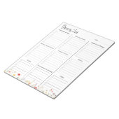 Kleurrijke Wildflower Waterverf Bloemen boodschapp Notitieblok (Schuin)