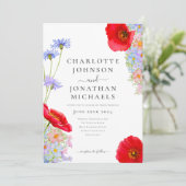 Kleurrijke Wildflower Waterverf Boho QR Code Kaart (Staand voorkant)