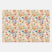 Kleurrijke Wildflower Waterverf Painted Pattern Inpakpapier Vel (Voorkant 3)