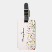 Kleurrijke Wildflower Waterverf Summer Floral Bagagelabel (Voorkant verticaal)