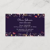 Kleurrijke Wildflower Waterverf Summer Floral Visitekaartje (Achterkant)