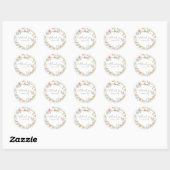 Kleurrijke Wildflower Wedding Dank u gunst Ronde Sticker (Vel)