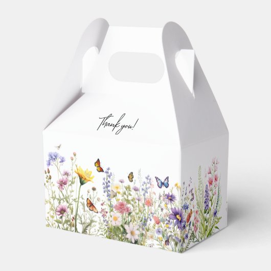 Kleurrijke Wildflower Wedding Favor Box Bedankdoosjes (Achterkant)