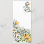 Kleurrijke Wildflower Wedding Menu (Achterkant)