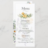 Kleurrijke Wildflower Wedding Menu (Voorkant / Achterkant)