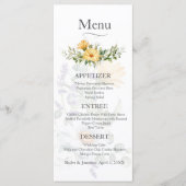 Kleurrijke Wildflower Wedding Menu (Voorkant)