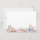 Kleurrijke Wildflower Wedding RSVP Kaart (Achterkant)
