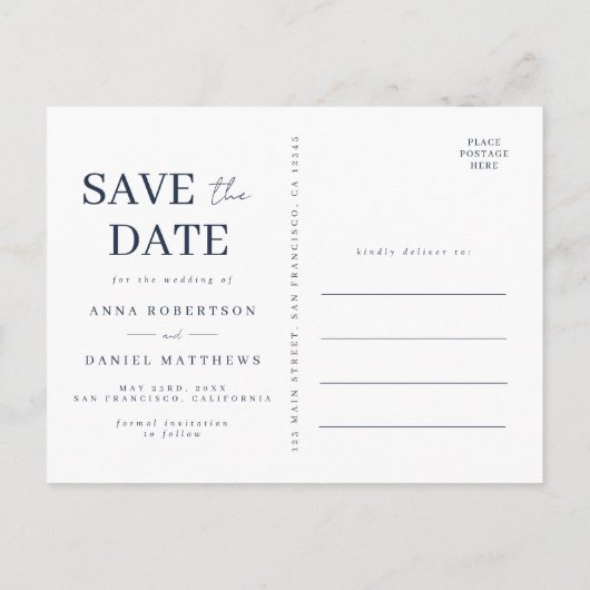 Kleurrijke Wildflower Wedding Save the Date Briefk Uitnodiging Briefkaart (Achterkant)