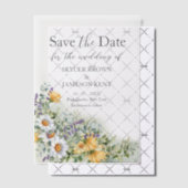 Kleurrijke Wildflower Wedding Save the Date Vellum Uitnodigingen (Offset (Uitnodiging))