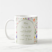 Kleurrijke Wildflower Whimsical Lettering Zacht Gr Koffiemok (Links)