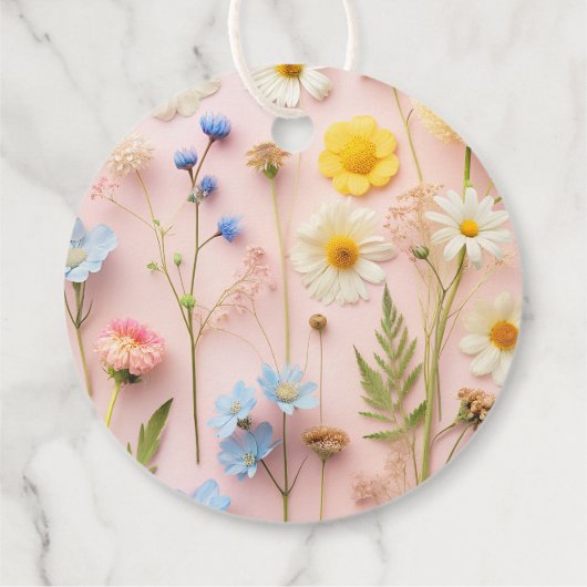 Kleurrijke Wildflower Wild Een Verjaardag Dank u Bedankjes Labels (Achterkant)