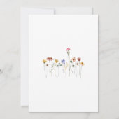 Kleurrijke Wildflower Wild en drie verjaardagsfees Kaart (Achterkant)