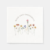 Kleurrijke Wildflower Wild en Onderful Verjaardag Servet (Voorkant)