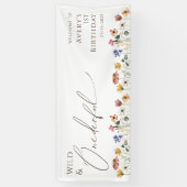 Kleurrijke Wildflower Wild en prachtige verjaardag Spandoek (Verticaal)