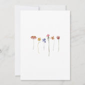 Kleurrijke Wildflower Zesde Verjaardag Party Kaart (Achterkant)