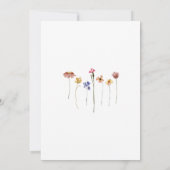 Kleurrijke Wildflower Zevende Verjaardagsfeest Kaart (Achterkant)