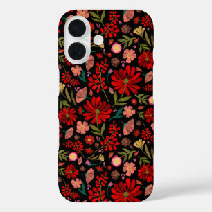 Kleurrijke Wildflower Zomer Bloemen Hoesje-Mate iP iPhone 16 Hoesje