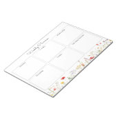 Kleurrijke Wildflower Zomer Bloemen weekplanner Notitieblok (Schuin)