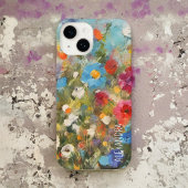 Kleurrijke Wildflowers Abstract Floral iPhone 16 Hoesje