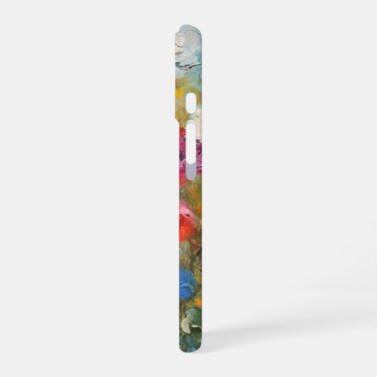 Kleurrijke Wildflowers Abstract Floral iPhone 16 Hoesje (Linkerkant)