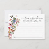 Kleurrijke Wildflowers Afstuderen advies Kaart (Voorkant)