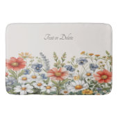Kleurrijke Wildflowers Badmat (Voorkant)