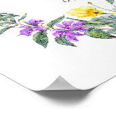 Kleurrijke Wildflowers Bloemenkalligrafie Welkom Poster (Hoek)