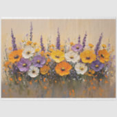 Kleurrijke Wildflowers Bold Fine Art Decoupage Tissuepapier (Voorkant)
