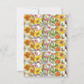 Kleurrijke Wildflowers Country Wedding Place Cards Kaart (Achterkant)