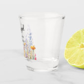 Kleurrijke Wildflowers Custom Engagement Party Shot Glas (Rechts)