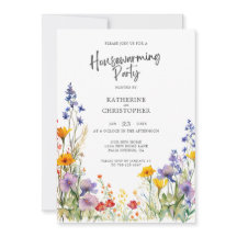 Kleurrijke Wildflowers Custom Housewarming Party