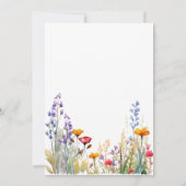 Kleurrijke Wildflowers Custom Housewarming Party Kaart (Achterkant)