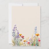 Kleurrijke Wildflowers Custom Housewarming Party Kaart (Achterkant)