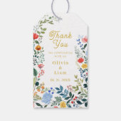 Kleurrijke Wildflowers Elegant Boho Garden Wedding Cadeaulabel (Achterkant)