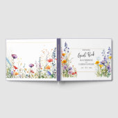 Kleurrijke Wildflowers Elegant Wedding Gastenboek (Volledig)