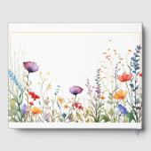 Kleurrijke Wildflowers Elegant Wedding Gastenboek (Achterkant)