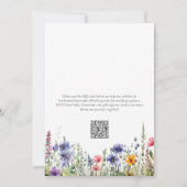 Kleurrijke Wildflowers Elegant Wedding Kaart (Achterkant)