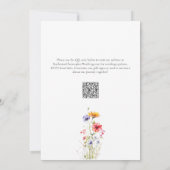 Kleurrijke Wildflowers Elegant Wedding Kaart (Achterkant)