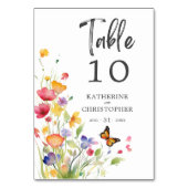 Kleurrijke Wildflowers Elegant Wedding Kaart (Voorkant)