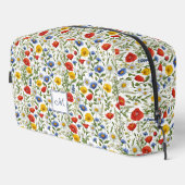 Kleurrijke Wildflowers Floral Botanical Monogramme Toilettasje (Rechterhoek)