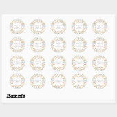 Kleurrijke Wildflowers Garden Wedding Ronde Sticker (Vel)