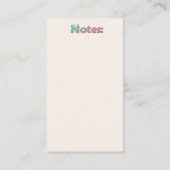 Kleurrijke Wildflowers Gardener Floral Merand Note Visitekaartje (Achterkant)