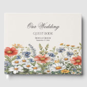 Kleurrijke Wildflowers Gastenboek (Voorkant)