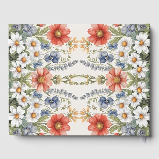 Kleurrijke Wildflowers Gastenboek (Achterkant)