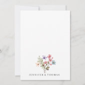 Kleurrijke Wildflowers Modern Rustic Garden Weddin Kaart (Achterkant)