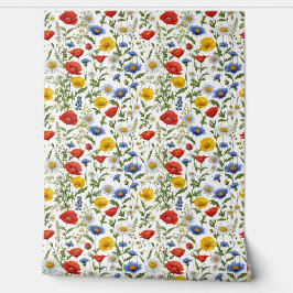 Kleurrijke Wildflowers Rustic Floral Elegant Stijl Behang