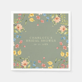 Kleurrijke Wildflowers Sage Garden Vrijgezellenfee Servet