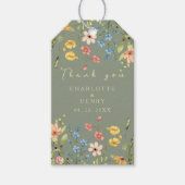 Kleurrijke Wildflowers Sage Garden Wedding Gift La Cadeaulabel (Voorkant)