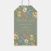 Kleurrijke Wildflowers Sage Garden Wedding Gift La Cadeaulabel (Achterkant)